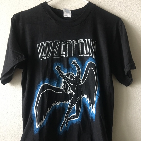 Rare Vintage Led Zepplin Promo Black Small Tee - Picture 3 of 10